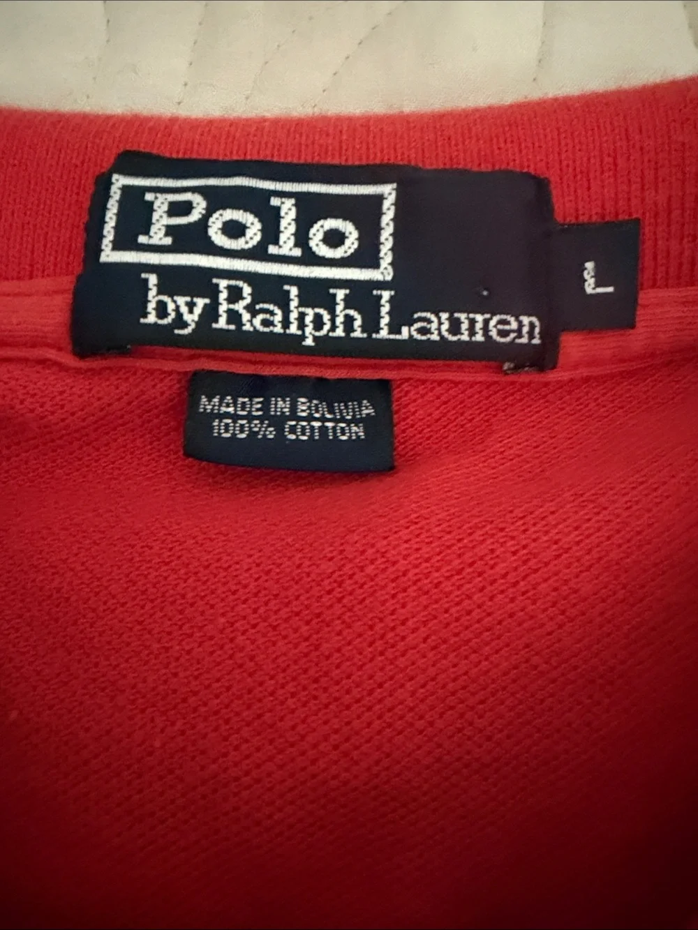Polo by Ralph Lauren Red Men's Cotton Polo with Blue Pony